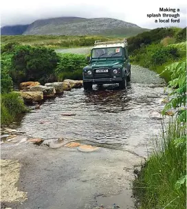  ??  ?? Making a splash through a local ford