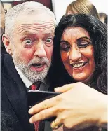  ??  ?? SNAPPY SPEECH Corbyn selfie with fan