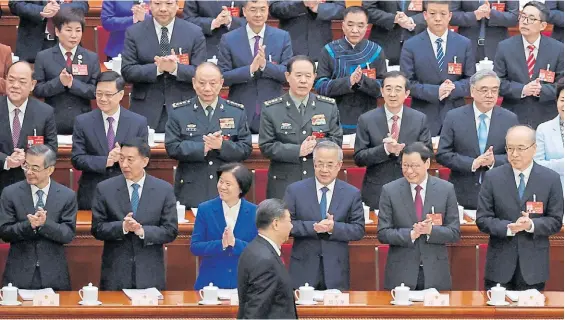  ?? REUTERS ?? Desafíos. El presidente Xi Jinpíng en la sesión anual de la Asamblea Nacional Popular, el parlamento chino. Desafíos en un año difícil.