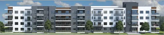  ??  ?? Seton Park Place II, pictured in an artist rendering, is one condo developmen­t with three-bedroom orientatio­n. Many move-down buyers are choosing the extra space these floor plans offer.