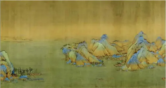  ??  ?? A Panorama of Rivers and Mountains (part) by Wang Ximeng (1096-unknown) from the Northern Song Dynasty, housed in the Palace Museum.