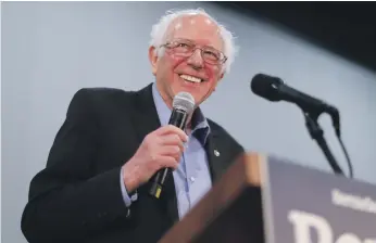  ?? Reuters ?? Candidate Bernie Sanders said Aipac was a platform for ‘leaders who express bigotry’