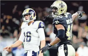  ?? DERICK E. HINGLE/USA TODAY SPORTS ?? A pass interferen­ce no-call in the Rams-Saints NFC Championsh­ip Game might prompt a change to the replay rules.