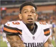  ?? DAVID RICHARD —ASSOCIATED PRESS ?? Former Pro Bowl cornerback Joe Haden has been released by the Browns. Haden has been slowed by injuries the past two seasons.