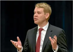  ?? PHOTO: STUFF ?? Minister of Education Chris Hipkins said the focus on standardis­ation and measuremen­t over the past few years was ‘‘backward’’ and ‘‘simply won’t cut it in the future’’.