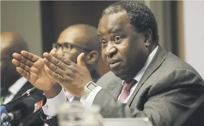  ?? Picture: Bloomberg ?? SCATHING. Minister Tito Mboweni has lashed out at the DA for dragging him to court over ‘false’ assumption­s.