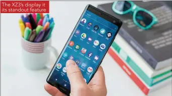  ??  ?? The XZ3’s display it its standout feature