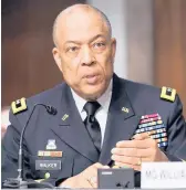  ?? GREG NASH/THE HILL ?? Maj. Gen. William Walker was tapped Friday to become the House’s first Black sergeant-at-arms.