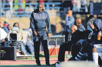  ??  ?? Dreams: TS Galaxy’s coach Dan Malesela has shared his memories with his squad and impressed upon them how much this trophy will mean. Photo: Charlé Lombard/gallo Images