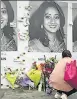  ?? REUTERS ?? ▪ Tributes pour in for Savita Halappanav­ar in Dublin.