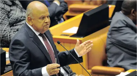  ??  ?? THE TASK AHEAD: Finance Minister Pravin Gordhan will deliver the medium term budget policy statement on Wednesday.