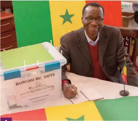  ?? Photo : Marta Guerrero ?? Ibrahima Diallo s’attend à recevoir beaucoup de ressortiss­ants sénégalais au 101 chemin Egerton le 24 février pour les élections présidenti­elles du Sénégal.