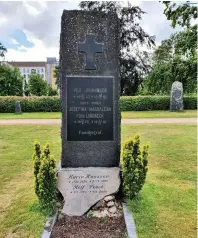  ?? BILD: ANDERS BERGENEK ?? Här, på Norra kyrkogårde­n i Halmstad, vilar makarna Per och Josefina Magdalena Johansson.