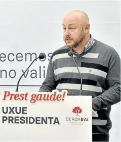  ?? Foto: Iñaki Porto ?? Joseba Orduña, candidato de Geroa Bai en Egüés.