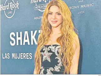  ?? EFE ?? La cantante Shakira en la presentaci­ón de su disco en Miami.