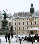  ??  ?? 1 Vienna’s 1st district powdered with snow. Laxenburg, one of 2 Una's favourite places to get away from it all. 3 Having breakfast at La Mercerie, 9th district. 4 Pretty patisserie at Crème de la Crème 1