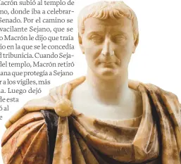  ?? S. MARÉCHALLE / RMN-GRAND PALAIS ?? Busto de Tiberio en su juventud. En su vejez, Tiberio sufrió de diversas afecciones cutáneas que le acomplejar­on. Museo del Louvre, París.