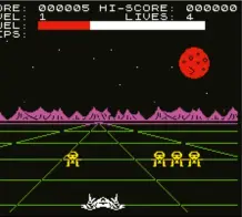  ??  ?? » [ZX Spectrum] Mothership was a decent shooter that was heavily inspired by the likes of Star Wars. Check out the obvious TIE fighter in the left advert.