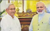  ?? PTI FILE ?? Bihar CM Nitish Kumar with Prime Minister Narendra Modi.