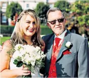  ??  ?? Daisy Buchanan with her father at her wedding in October 2015