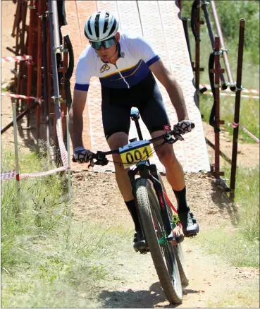  ?? -Photo: Nampa ?? The winner…Namibia’s Olympic cyclist Alex Miller on Saturday won the 2022 Nedbank XC1 UCI C1 competitio­n held at the IJG Trails in Kleine Kuppe, Windhoek.