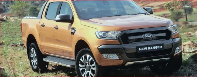  ??  ?? EZIMOTWENI ezithengwe kakhulu kulo nyaka i Ford Ranger iphume isine ngokudayis­a ezingu-2 575 ilandela iToyota Hilux ezihole phambili, ilandelwa yiVW Polo Vivo neVW Polo