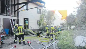  ?? ARCHIVFOTO: FEUERWEHR ?? Im Oktober 2017 hatte es in einem Wohnhaus in Herberting­en-Mieterking­en gebrannt.