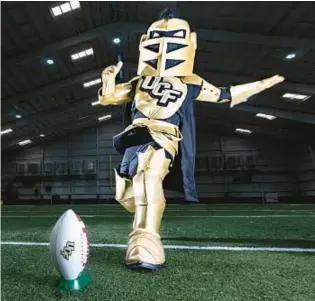  ?? WILLIE J. ALLEN JR./ORLANDO SENTINEL ?? Knightro and UCF are ready for the Big 12.