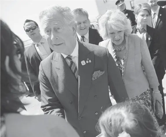  ?? MIKE COPPOLA/Getty Images files ?? Charles, Prince of Wales and Camilla, Duchess of Cornwall in Saint John in May 2012. The couple return to Canada for a four-day tour on Sunday.