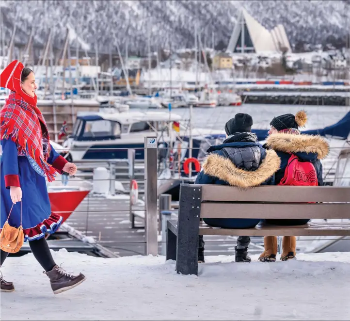  ?? FOTO: HELGE MIKALSEN / VG ?? SAMIFISERT? Elle Nystad sier Troms Kraft forsøker å «samifisere» virksomhet­en sin. Det rimer dårlig med å vaere i konflikt med reindrifts­utøvere, mener hun.