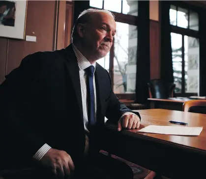  ?? CHAD HIPOLITO/THE CANADIAN PRESS/FILES ?? In a speech last week, John Horgan, leader of the B.C. NDP, said acting on the recommenda­tions of a United Nations declaratio­n will “revitalize communitie­s and build a province that’s stable and rich and healthy.”