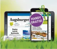  ?? Foto: AZ ?? Das könnte auch in Ihrem Osternest liegen: Tablet mit e Paper und dazu ein kosten loses Samsung Smartphone.