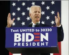  ?? PATRICK SEMANSKY
AP PHOTO/ ?? Democratic presidenti­al candidate former Vice President Joe Biden speaks at Alexis Dupont High School in Wilmington, Del., on June 30.