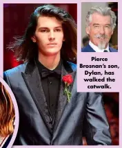  ??  ?? Pierce Brosnan’s son, Dylan, has walked the catwalk.