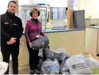  ??  ?? East Midlands Airport staff have made donations to homeless charity The Friary.
