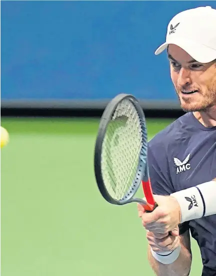  ??  ?? Out but not down: Andy Murray is staying positive despite his second round exit.