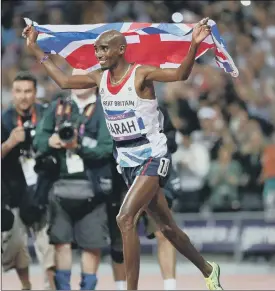  ??  ?? GOLDEN Mo Farah at the 2012 London Olympics