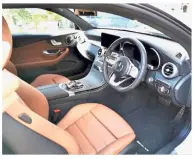  ??  ?? The C 200 Coupe has a dual tone interior.