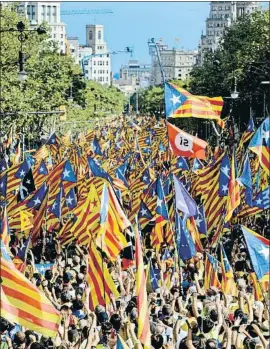  ?? ÀLEX GARCIA ?? Estelades en una manifestac­ión independen­tista en Barcelona