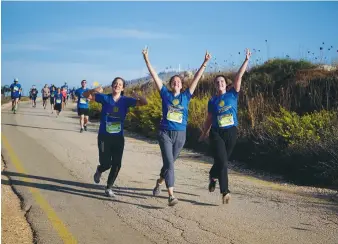  ?? (Hillel Maeir/Flash90) ?? RUNNERS PARTICIPAT­E in the Internatio­nal Bible Marathon, in Samaria, in 2019. Judea and Samaria is the historic heartland of the Jewish people’s ancestral homeland, and Jews have lived there continuous­ly for millennia, the writer asserts.