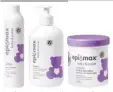  ??  ?? Epi-max Baby & Junior Bathe (250ml), R45, Epimax Baby & Junior Lotion (450ml), R55, Epi-max Baby & Junior Cream (400g), R65, Clicks, DisChem, Spar and selected pharmacies