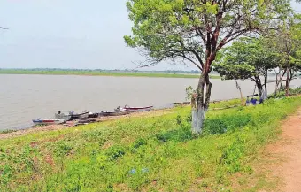 ??  ?? Leve repunte del río Paraguay en la cuenca del pantanal tras las primeras lluvias. La importante lluvia registrada mejora la situación del sector de la navegabili­dad.
