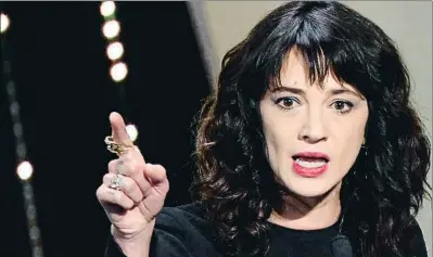  ?? ALBERTO PIZZOLI / AFP ?? La actriz Asia Argento ha sido despedida de la edición italiana del programa de talentos Factor X