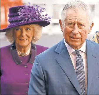  ?? DANIEL LEAL- OLIVAS, AFP/ GETTY IMAGES ?? Prince Charles and his wife, Camilla Duchess of Cornwall, attend a Commonweal­th Day Service last month at Westminste­r Abbey in London.