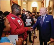  ?? COURTESY ?? State Sen. Mike Dugan, R-carrollton, talks with advocates for the developmen­tal disability community during a previous Advocacy Day. This year’s event will be held from 10 a.m. to 1 p.m. on March 16.