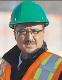  ?? CP PHOTO ?? Infrastruc­ture and Communitie­s Minister Amarjeet Sohi is seen as he tours the future site of the Tremblay station, part of the light rail transit project in Ottawa Wednesday.