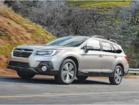  ?? COURTESY OF SUBARU OF AMERICA VIA AP ?? Subaru is well-known for offering cars that can handle themselves when the going gets rough, and its Outback lies squarely in that tradition.