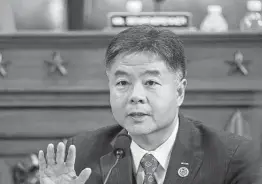  ?? Doug Mills / AFP via Getty Images ?? Rep. Ted Lieu, D-calif., pushed back on Rep. Chip Roy’s claim that the hearing on anti-asian discrimina­tion was about “policing free speech.”