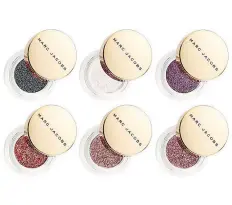  ??  ?? Marc Jacobs Beauty See-Quins Glam Glitter Eyeshadow is available in six shimmering shades.