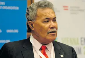  ??  ?? Tuvalu Prime Minister Enele Sopoaga says Australia must work to address the causes of climate change.